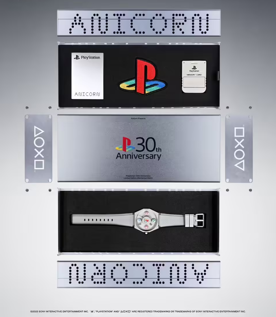 PlayStation 30周年献礼 索尼联合Anicorn推出限量机械腕表